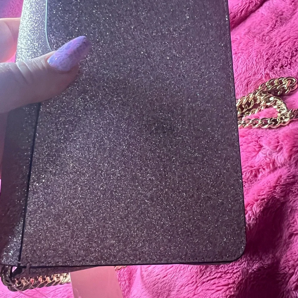 Kate Spade Nicola Shimmer Twistlock Chain Wallet purse Rose Gold NWT Retail$198
